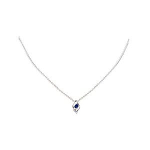 ⭐️ NEW Dainty Silver Pendant with Oval Blue Sapphire